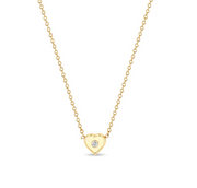 14K DIAMOND NUGGET HEART PENDANT NECKLACE - Millo